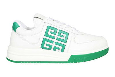 Pre-owned Givenchy G4 Logo Sneaker White Green In White/green
