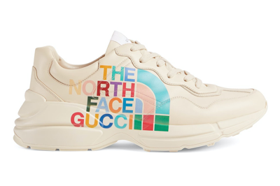 Pre-owned Gucci X The North Face Rhyton Beige (women's) In Beige/multi