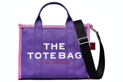 Pre-owned Marc Jacobs The Colorblock Tote Bag Medium Purple Potion/multi