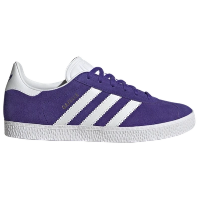 Adidas Originals Kids' Boys  Gazelle In White/gold Metallic/energy Ink