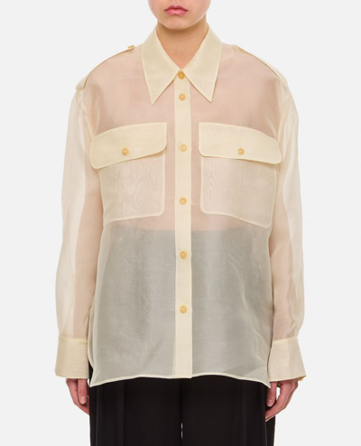 Khaite Missa Silk Shirt In White