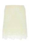 Chloé Chloe Ivory Stretch Wool Blend Skirt In White