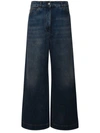 Etro Baggy High Waist Wide Leg Denim Trousers In Blue