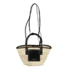 Jacquemus Le Petit Panier Soli Interwoven Tote Bag In Black