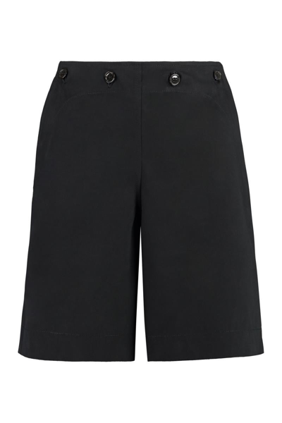 Kenzo Cotton Shorts In Black