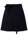 Kenzo Pleated Mini Skirt In Black