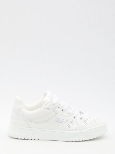 Gucci Leather Sneakers In White