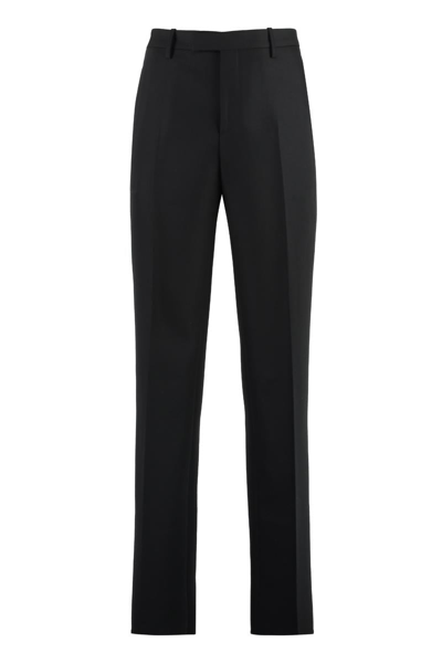 Off-white Ow Emb Wool Lounge Trousers In Black