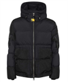 Parajumpers Two-tone Hooded Padded Jacket In Black