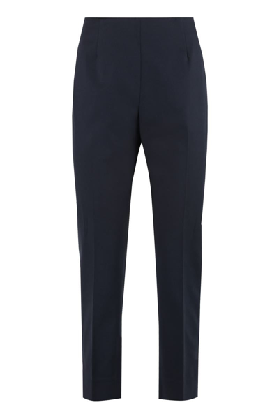Peserico Cotton Trousers In Blue