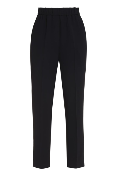 Peserico Cropped Pants In Black
