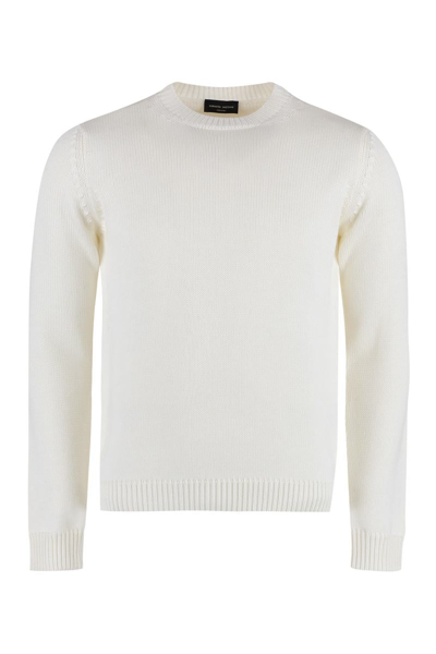 Roberto Collina Crew-neck Wool Sweater In White