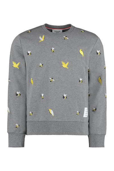 THOM BROWNE THOM BROWNE COTTON CREW-NECK SWEATSHIRT