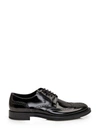 TOD'S TOD'S BLACK LEATHER OXFORD SHOES