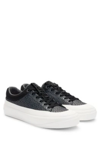 Hugo Repeat-logo Trainers With Rubber Sole In Black