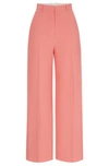 Hugo Boss High-waisted Relaxed-fit Trousers With Wide Leg In Light Purple