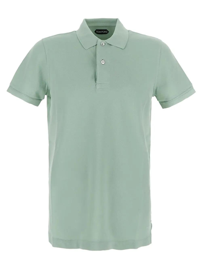 Tom Ford Cotton Polo In Green