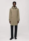 Mango Water-repellent Hooded Parka Khaki In Kaki