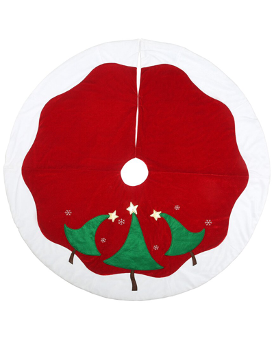 National Tree Company 48in General Store Collection Tree Skirt In Red