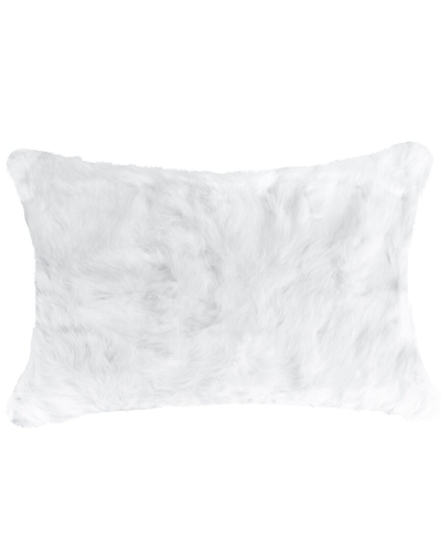 Lifestyle Brands Rabbit Fur Pillow In White