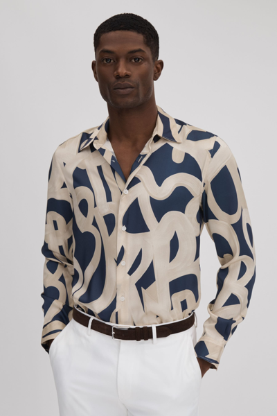 Reiss Jude Painted Print Top In Multi
