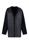 Aspesi Hybrid Button-up Cardigan In Black