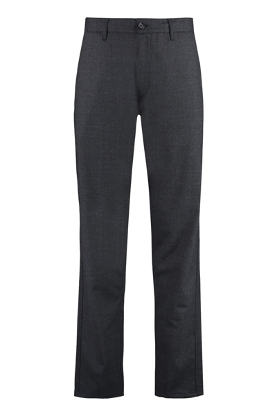 Aspesi Wool-blend Tapered Trousers In Grey
