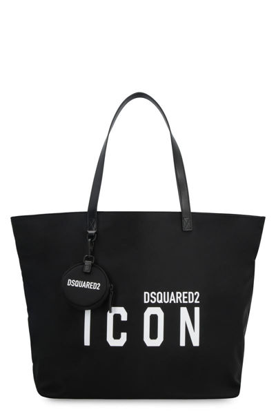 Dsquared2 Be Icon Shopper Bag In Noir