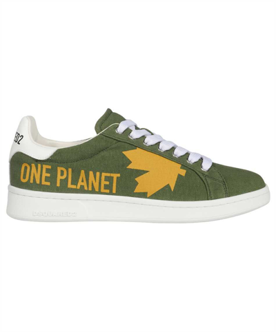 Dsquared2 One Life Organic Cotton Boxer Trainers In Green