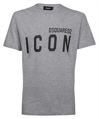 Dsquared2 Icon Cotton T-shirt In Grey
