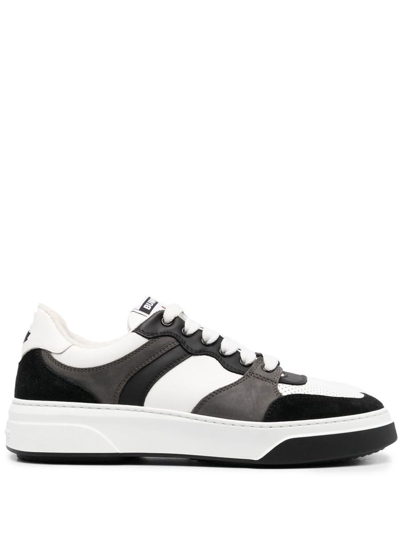 Dsquared2 Leather Trainers In Blanco
