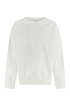 Maison Margiela Classic White Cotton Crew-neck Sweatshirt For Men In White