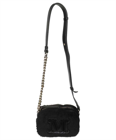 Max Mara Mymo Leather Crossbody Bag In Black