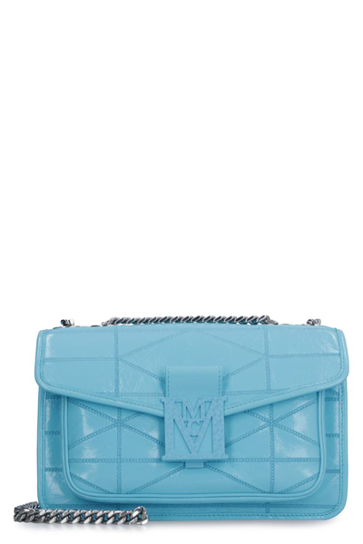 Mcm Travia Leather Crossbody Bag In Blue