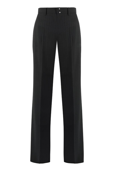 Mm6 Maison Margiela Wool Blend Trousers In Black