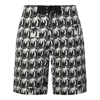 Palm Angels Logo Printed Drawstring Swim Shorts In Black