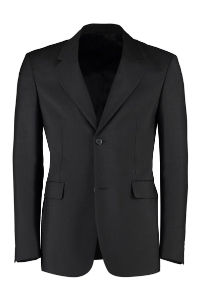 Prada Mohair And Wool Blazer In Black