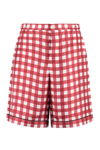 Prada Stylish Vichy Trousers For Men In Red