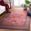 Safavieh Tucson Tsn152p Power Loomed Rust / Navy Washable Rug