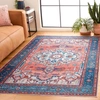 SAFAVIEH SAFAVIEH ARIZONA ARZ105P POWER LOOMED RUST / NAVY WASHABLE RUG