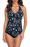 Magicsuit Taylor Blueprint Tankini Two-piece Swimsuit In Black/ Marine