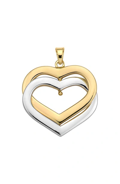 Best Silver 14k Gold Two-tone Heart Pendant Necklace In 2tone