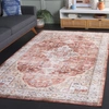 Safavieh Santa Monica Stm556q Power Loomed Rust / Gold Washable Rug