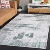 SAFAVIEH SAFAVIEH SANTA MONICA STM312A POWER LOOMED IVORY / GREEN WASHABLE RUG