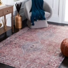 Safavieh Tucson Tsn169p Power Loomed Light Rust / Beige Washable Rug