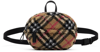 BURBERRY KIDS BEIGE CHECK POUCH