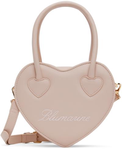 Miss Blumarine Kids Pink Heart Bag In X0563 Nude Glamm