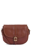 Barbour Laire Womens Leather Saddle Bag In Brown