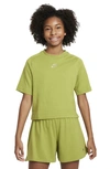 Nike Sportswear Big Kids' (girls') Short-sleeve Top In Green