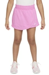 Nike Girls Sportswear T Shirt Breezy Mid Rise Skort Court Borough Low 2 Adjustable Strap Closure Casual S In Playful Pink/ White